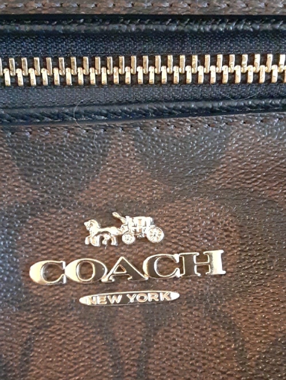 NWOT Coach Kenley Backpack Signature Canvas & Leather Brown/Black - Picture 3 of 11